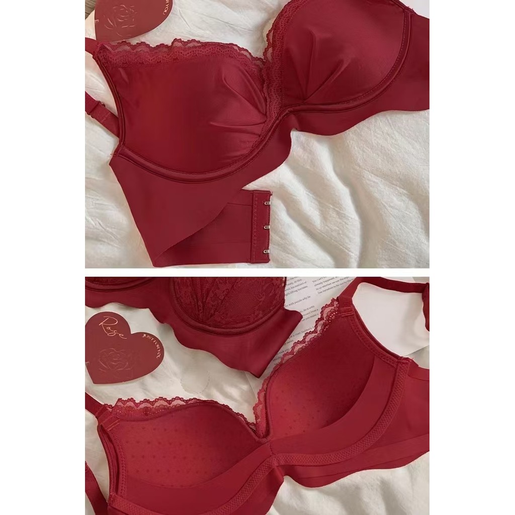 Phong Cách Mới Satin Gợi Cảm Quần Lót Nữ Vú Nhỏ Tập Hợp Lên Hỗ Trợ Hàng Đầu Có Thể Điều Chỉnh Mềm Mại Hỗ Trợ Bóng Kích Thước Lớn Liền Mạch Áo Ngực