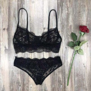 Phụ Nữ Bikini Ren Màu Trơn Rỗng Trong Suốt Hai Mảnh Bikini Không Đệm