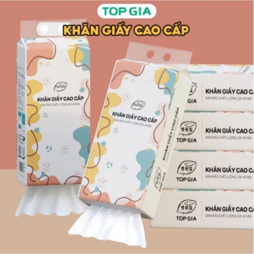 1 Bịch Khăn Giấy Top Gia Đa Sắc, Giấy Vệ Sinh, Giấy Rút Treo Tường 4 Lớp 1280 Tờ - SHOPMH1