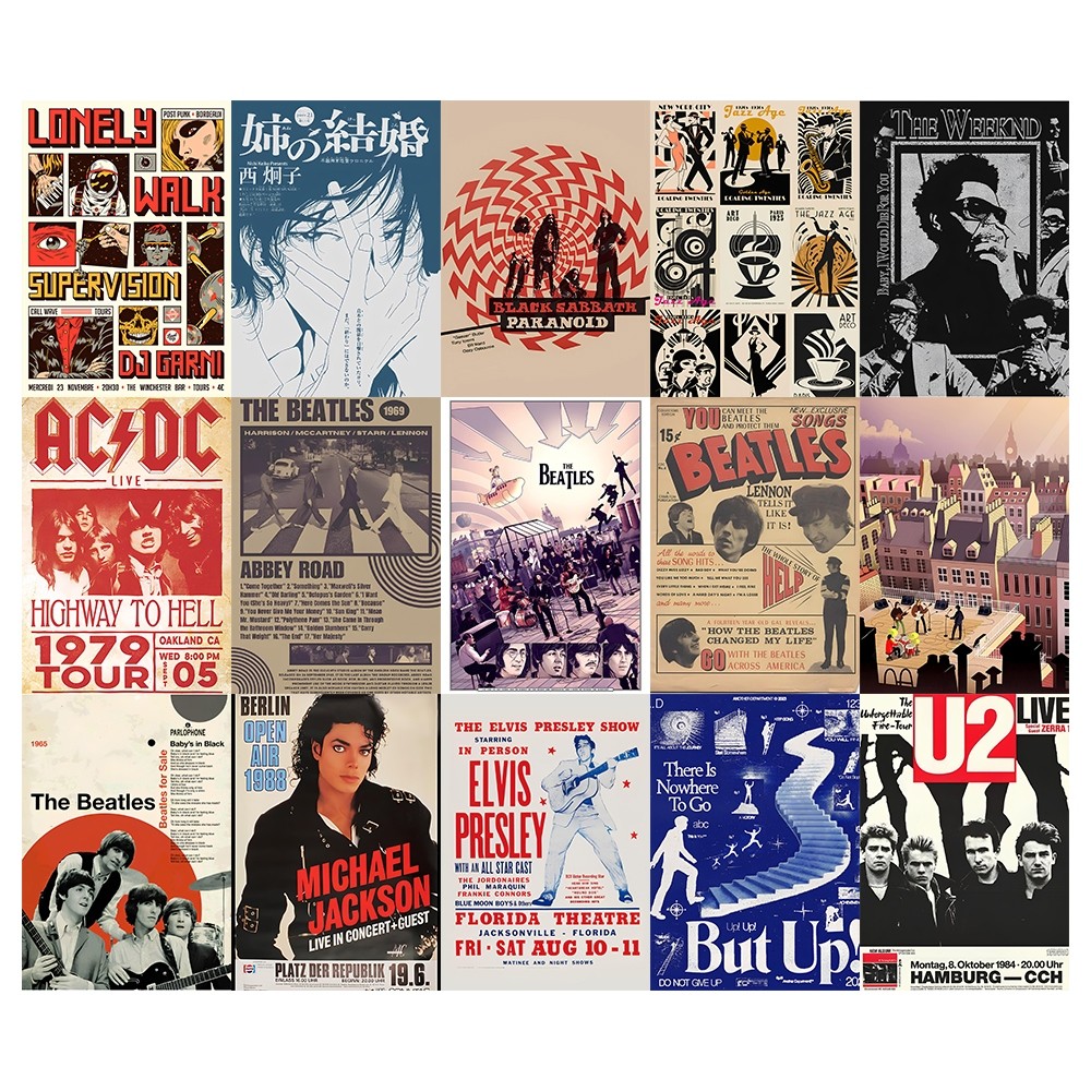 [Giấy] A5 In Màu - Set 50 Tờ Poster Giấy Dán Tường - HÌNH MUSIC