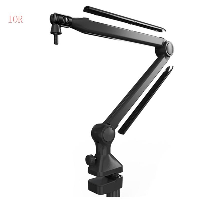 Ior 2 tầng có thể điều chỉnh treo Boom Mic Giá đỡ để ghi âm trực tiếp