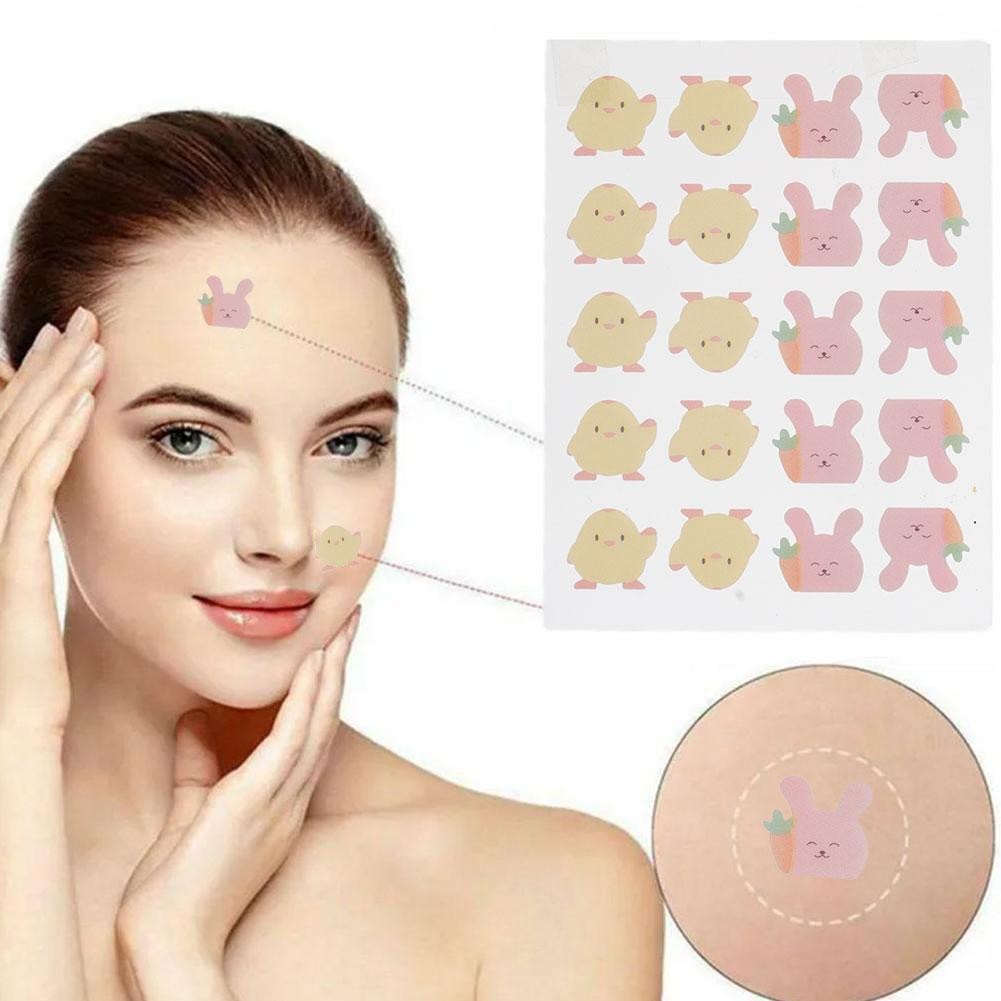 Hoạt Hình Mèo Thỏ Mụn Miếng Dán Dễ Thương Mụn Miếng Dán Làm Đẹp 20 Chiếc V7F9