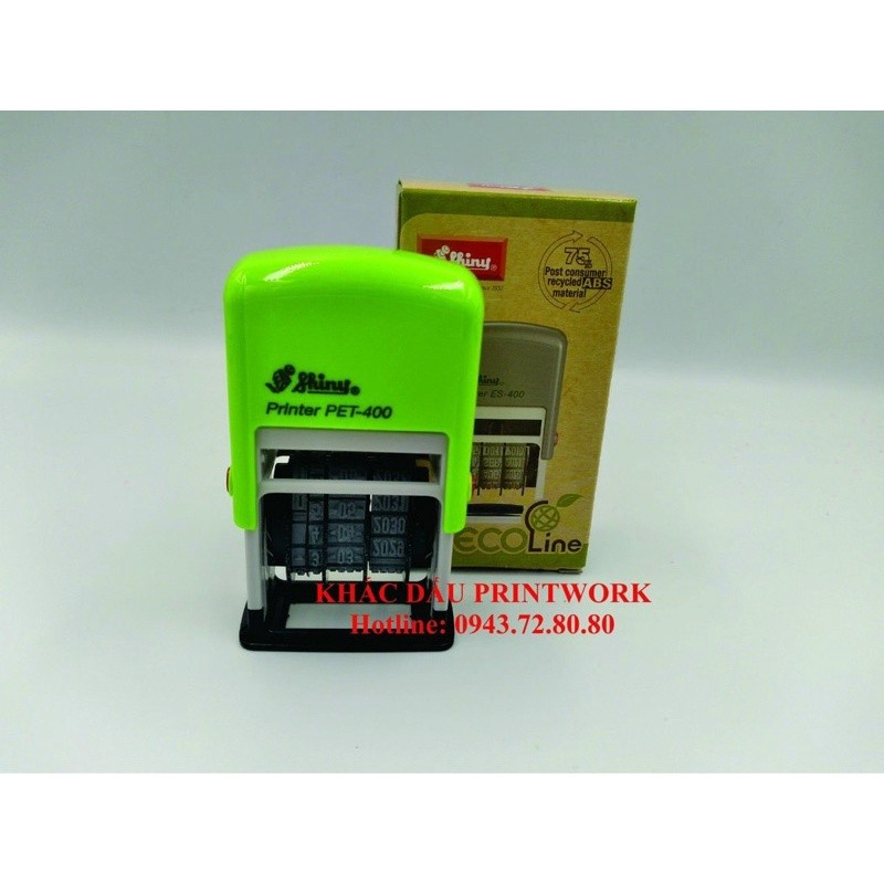 Con dấu đóng dấu ngày tháng năm Shiny PET400 PET-400.