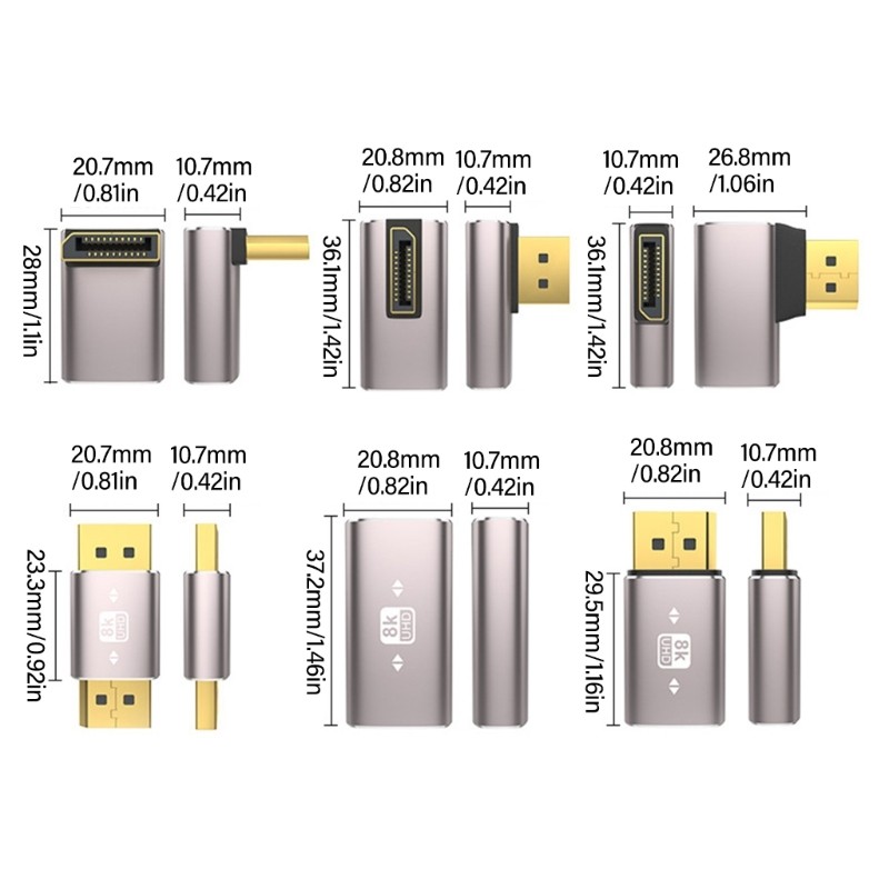 1.4 Adapter Converter Female To Male 8K@60Hz Converter