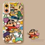 Anime Tranh Sơn Dầu + Dây Buộc Ốp Lưng Điện Thoại iPhone 17 16 15 14 13 12 11 Pro Max X Xr XsMax 7 8 Plus SE2020
