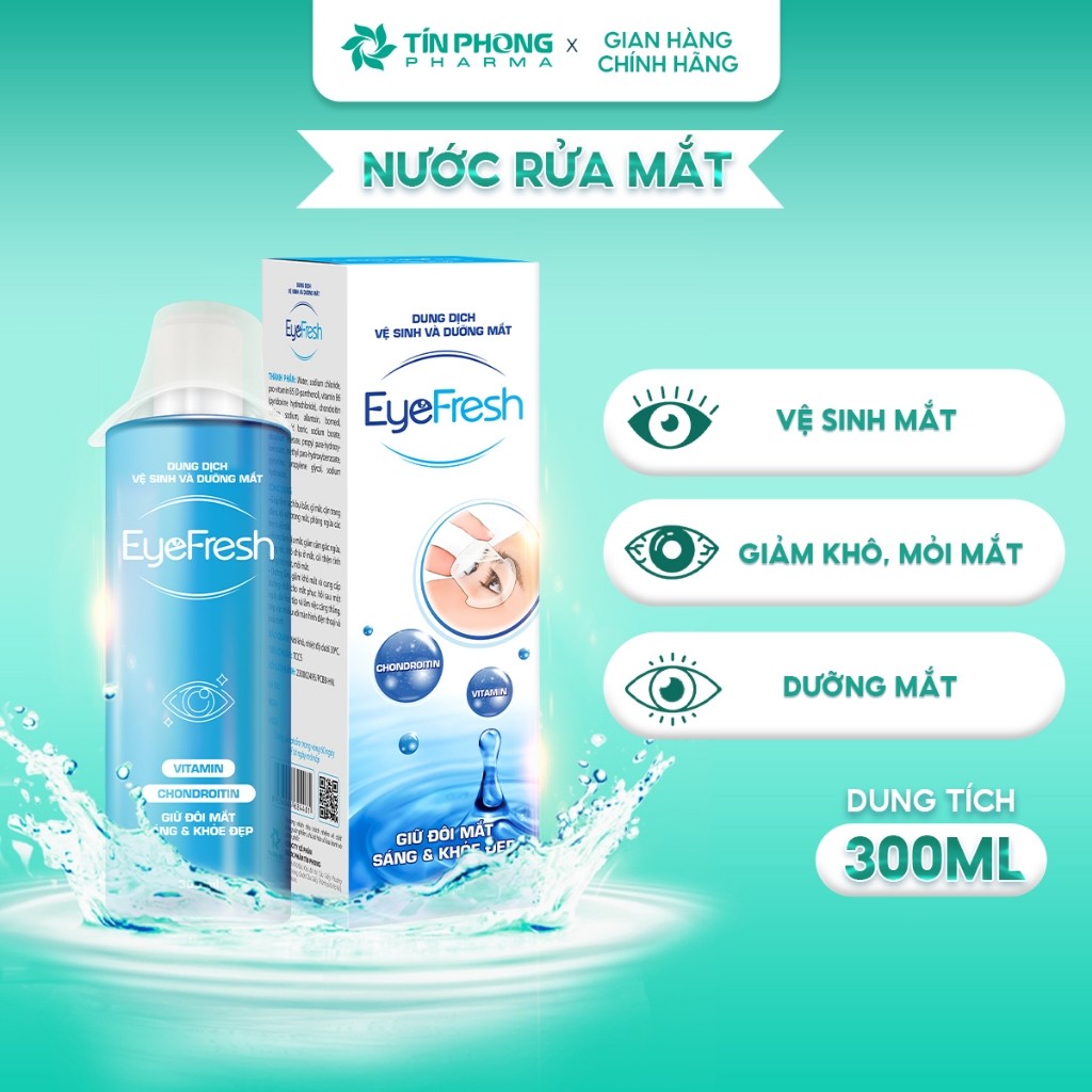 Ảnh Nước Rửa Mắt EYEFRESH Kèm Cốc Rửa Vệ Sinh Mắt, Sạch Cặn Trang Điểm và Dưỡng Ẩm Cho Mắt Link live 4