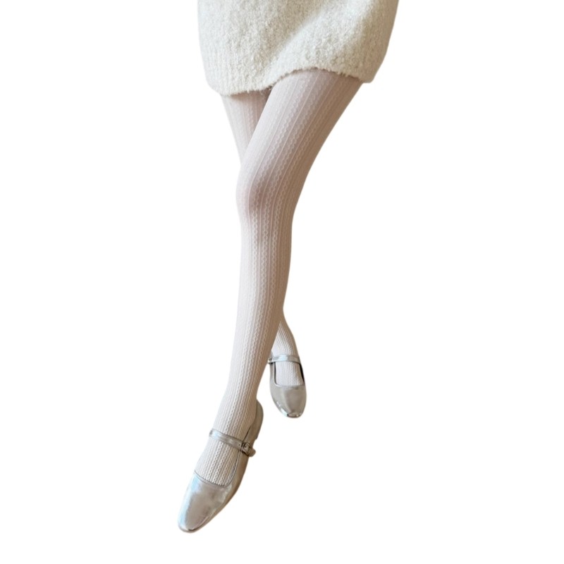 Dasbsug Dập Nổi Họa Tiết Xoắn Opaque Quần Tất Mùa Xuân Thu Co Giãn Giảm Béo Quần Legging Màu Trơn Cho Phong Cách