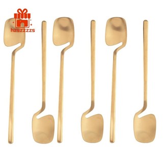 Thìa Cà Phê, 6 Thìa Espresso, Thìa Nhỏ Bằng Thép Không Gỉ 5.6 Inch Thìa Nhỏ Trà Thìa Nhỏ (Vàng)