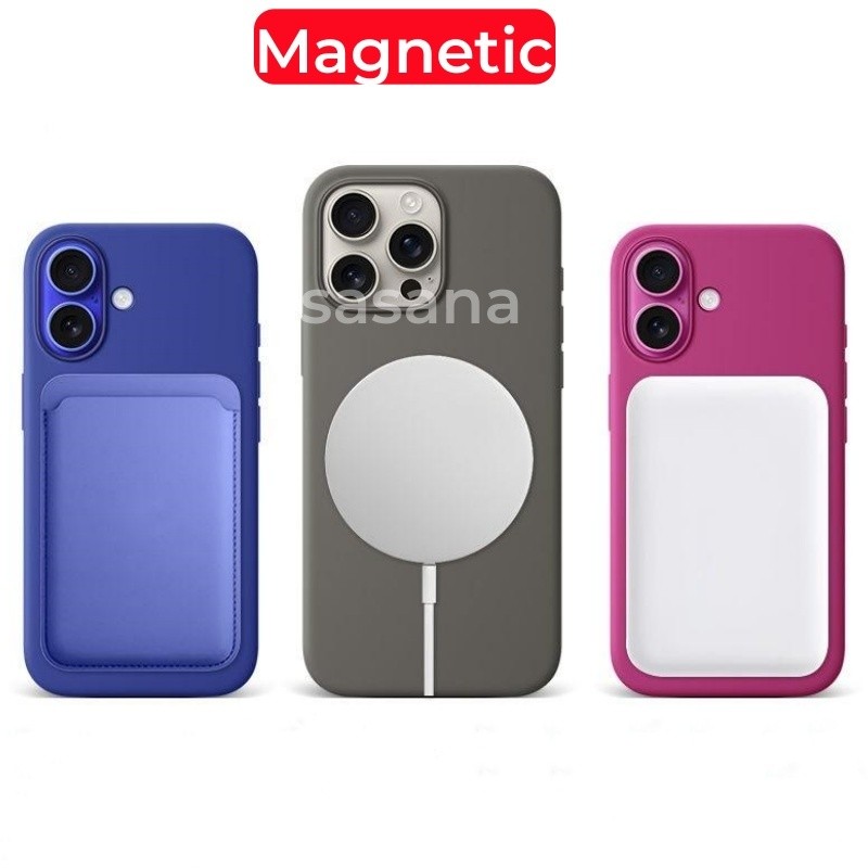 (Chính thức 1: 1) Silicon lỏng từ tính cho iphone 16 / 15 / 14 / 13 / 12 / Pro / Pro Max / plus / mini Vỏ điện thoại chất lượng cao Hoạt hình bật lên