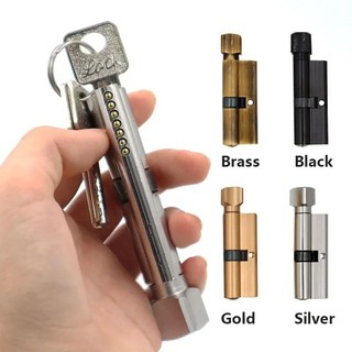 Khóa xi lanh cửa thiên vị 70mm 3 phím Lối vào chống trộm bằng đồng thau Khóa cửa AB An ninh gia đình Nội thất Khóa phòng ngủ Xi lanh