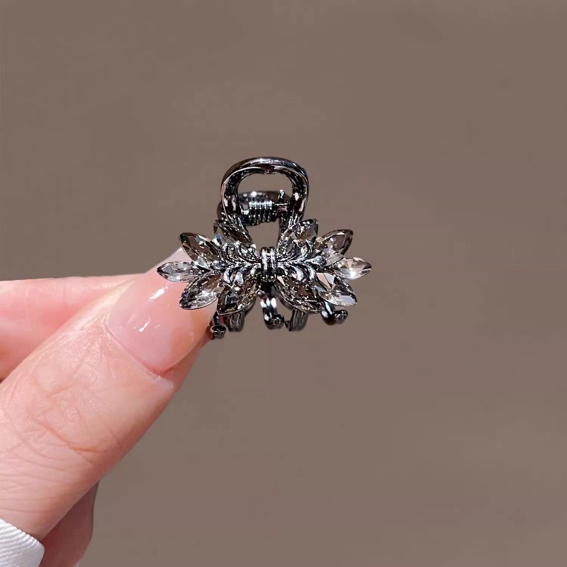 MAUROPOLI Kẹp Tóc Pha Lê Nhỏ Nơ Phiên Bản Hàn Quốc Hợp Kim, Gãy Tóc, Nổ Tóc, Sẵn Sàng