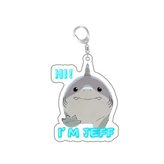 Các cá mập Keychain Acrylic dễ thương Jeff túi Mặt Dây chuyền móc chìa khóa vòng Keyring phụ kiện trang sức cho