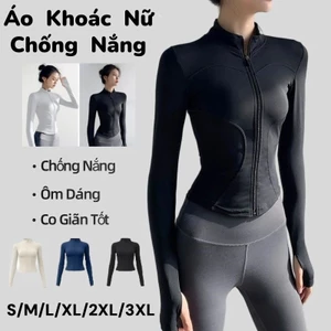 Áo khoác croptop tập gym yoga ôm body tay dài，áo chống nắng gym đa năng,co giãn tốt,chất liệu dệt kim mát