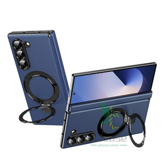 Vỏ bọc bản lề phục hồi tự động từ tính samsung galaxy z fold 7 z fold 6 / 5 / 4 / 3 / slim / w25 giá đỡ vòng da