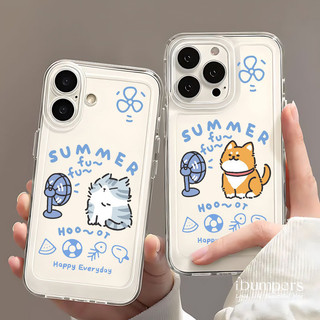 ibumpers Ốp Điện Thoại iPhone Dễ Thương Breezy Mùa Hè Cặp Đôi Họa Tiết Cặp Đôi Ốp Lưng Trong Suốt TPU Mềm Chống Sốc Cho IPhone 16 15 14 12 13 11 Pro Max IP 7 8 Plus X XS XR