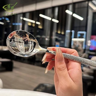 [ELOY] Thìa inox cán dài chống gỉ sáng bóng, muỗng inox ăn súp đầu tròn thiết kế sang trọng hiện đại VN