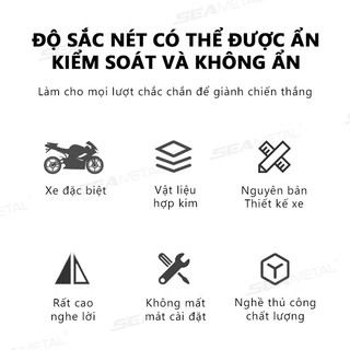 Gương chiếu hậu xe máy SEAMETALTAL Gương chiếu hậu xe máy Tay cầm điều khiển gương chiếu hậu có thể điều chỉnh góc lái xe an toàn