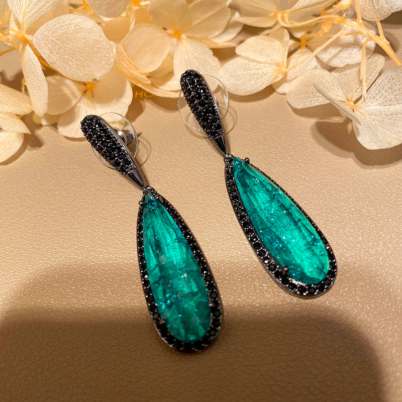 Bông tai sang trọng thả nước Zircon sang trọng thời trang