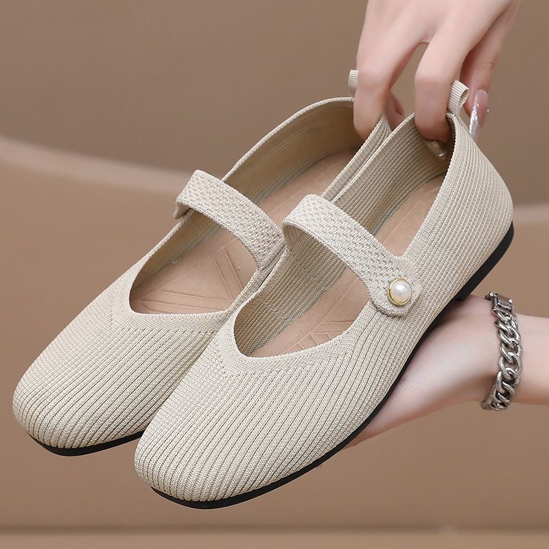 Giày vải Bắc Kinh cũ thoáng khí, đế mềm, chống trơn trượt, slip-on, 25.5.11
