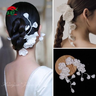 Bông Tai Ngọc Trai Nữ Băng Đô Tóc Cô Dâu Tua Rua Tóc Kẹp Tai Cho Đám Cưới Cô Dâu Phù Dâu