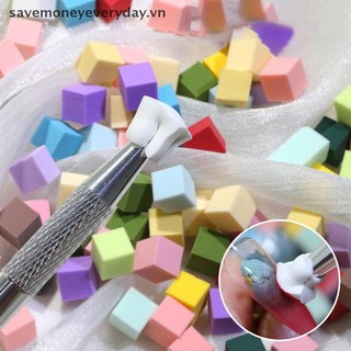 [savemoneyeveryday] 50 / 100 Miếng Bọt Biển Làm Móng Tay Nghệ Thuật Bọt Biển Mềm Chuyển Đổi Dụng Cụ Làm Móng Tay Màu Sắc Làm Móng Tay DIY Creative Nail Sponge Gripper Dụng Cụ DIY [vn]