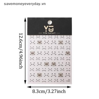 [savemoneyeveryday] Miếng dán móng tay dễ thương Thanh trượt móng tay đáng yêu Phong cách Hàn Quốc Đề can 5D DIY Trang trí móng tay [vn]