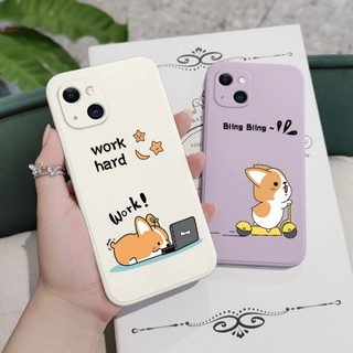 Ốp Điện Thoại Corgi Vui Nhộn Cho Redmi Note 13 12 12T 11 11T Pro Speed 12 Turbo Liquid Silicone Cover