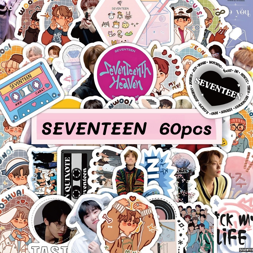 40-100 Cái / bộ SEVENTEEN HEAVEN Miếng Dán Ảnh Q - phiên bản graffiti Jeonghan JUN JOSHUA HOSHI WOOXI MINGYU Hành Lý Notebook Laptop Điện Thoại Sổ Tay DIY Kpop Sticker YM