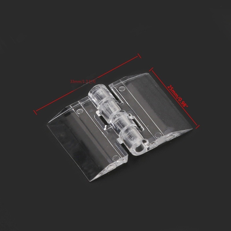 10 Chiếc Nhựa Trong Suốt Gấp Bản Lề Bền Trong Suốt Acrylic Bản Lề Dụng Cụ Tủ Phần Cứng Nội Thất Tủ Cửa Bản Lề
