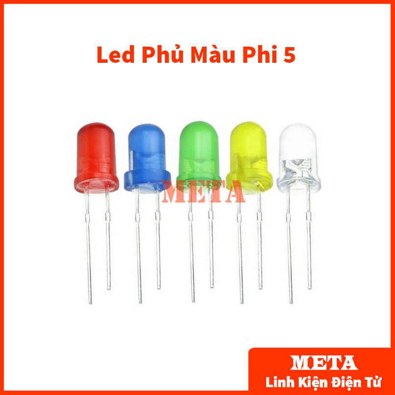 [Gói 30 Con] Led Phủ Màu 5mm gồm 3 Màu Đỏ, Vàng, Xanh Lá - Led F5, Led ...