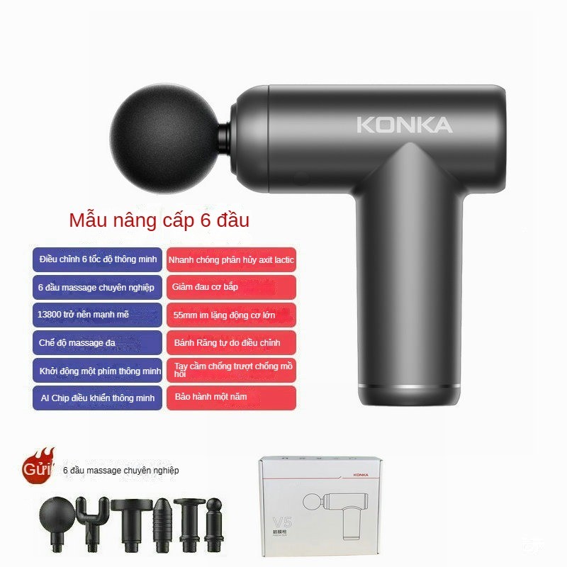 Fascia Súng Massage mini Điện Thư Giãn Cơ Bắp Máy Mát Xa Đa Tai Thông Minh Fascia Súng Nhà