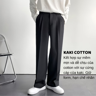 Quần Âu Nam Ống Rộng Cạp Chun Sau, Quần Tây Nam Hách Dáng Co Giãn Thoáng Khí Dễ Phối Đồ 6516