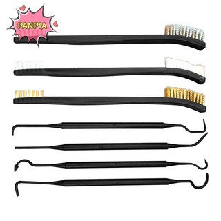 Pnpia 3 / 4 / 7 Bộ Bàn Chải Dây Đôi Bằng Thép Kim Loại Đồng Nylon Làm Sạch Xe Đánh Bóng Rỉ Bàn Chải Làm Sạch Bàn Chải Boutique Cửa Sổ Dụng Cụ Vệ Sinh