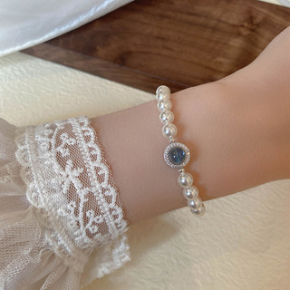 Vòng Tay Nữ Opal Xanh Zircon Đính Hạt Vòng Tay Nữ Phong Cách Pháp Cao Cấp Thiết Kế Đơn Giản Tất Cả Trận Đấu Vòng Tay Quà Tặng Giáng Sinh
