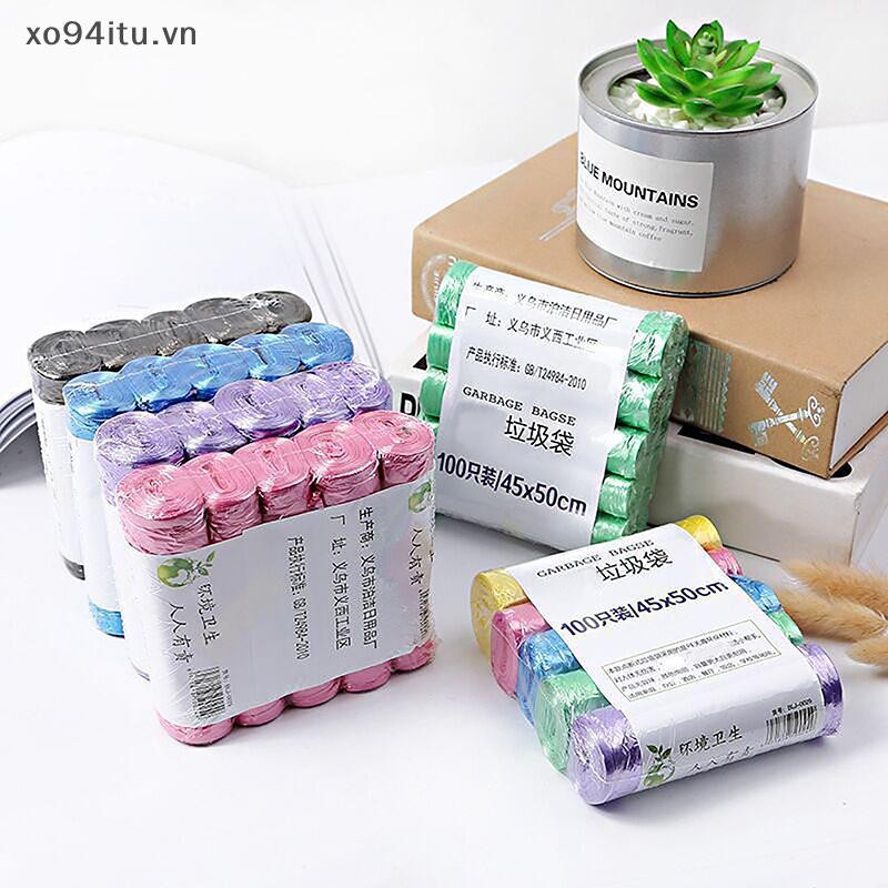 Xoitu 5 Cuộn 1 Gói 100 Chiếc Hộ Gia Đình Dùng Một Lần Túi Đựng Rác Nhà Bếp Túi Rác Vệ Sinh Túi Rác Túi Nhựa VN