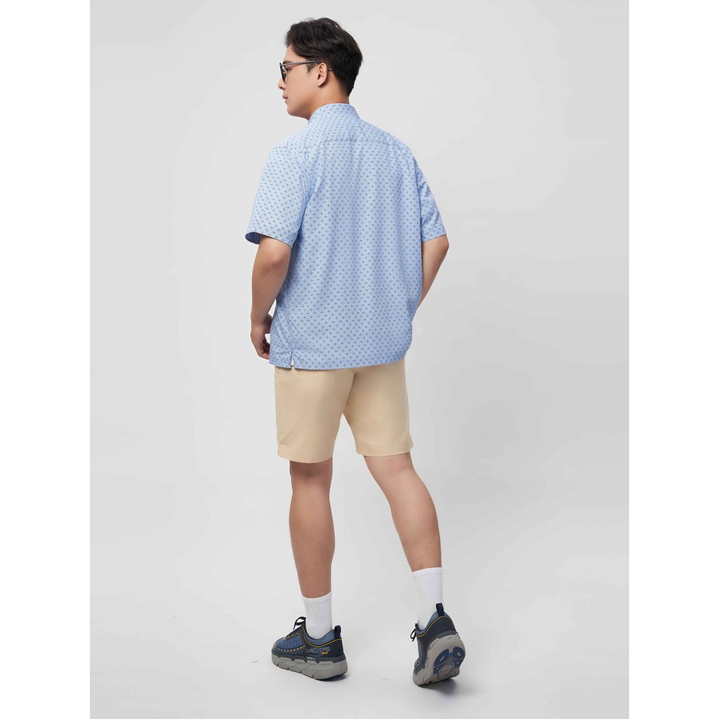 Sơmi ngắn tay lai ngang VIETTIEN SMART CASUAL vải Hoa Hồng form REGULAR VT00000217
