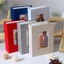 Album sổ lưu niệm nhỏ CORALTIDE, Bìa vải lanh 4x6 Album ảnh, Đa chức năng DIY có thể viết 100 túi Album ảnh trượt phát triển cho trẻ em