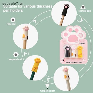 [-d] 3 Cái Bút Chì Paw Đáng Yêu Bút Dễ Thương Topper Có Nút Chặn Điểm Silicon Bảo Vệ Bút Chì Mở Rộng Đồ Dùng Học Tập {vn}