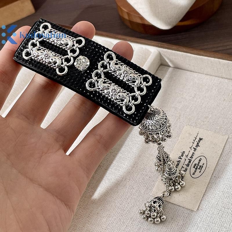 Kudosation Bạc Thanh Lịch Dép Handmade Tóc Kết Cấu Hợp Kim Kéo Dài Phụ Kiện Tóc