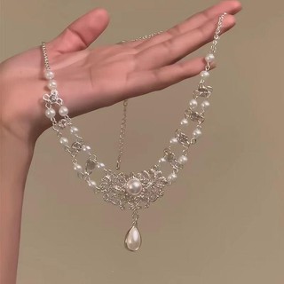 Vòng cổ ngọc trai siêu Flash dành cho nữ Vòng cổ hội nghị thanh niên sang trọng nhẹ