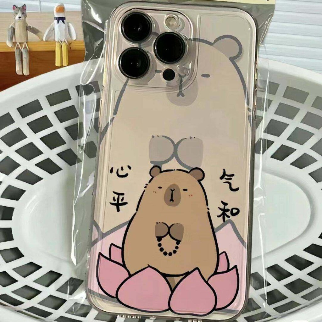 Năm Mới 2025 Vỏ Capybara Dễ Thương Cho Infinix Tecno POVA 2 3 4 5 Camon 19 Pro 19 Neo Zero 30 5G Hot 9 Play Spark 10 Pro 10C Bìa Hoạt Hình Họa Tiết Trong Suốt Mắt Thiên Thần