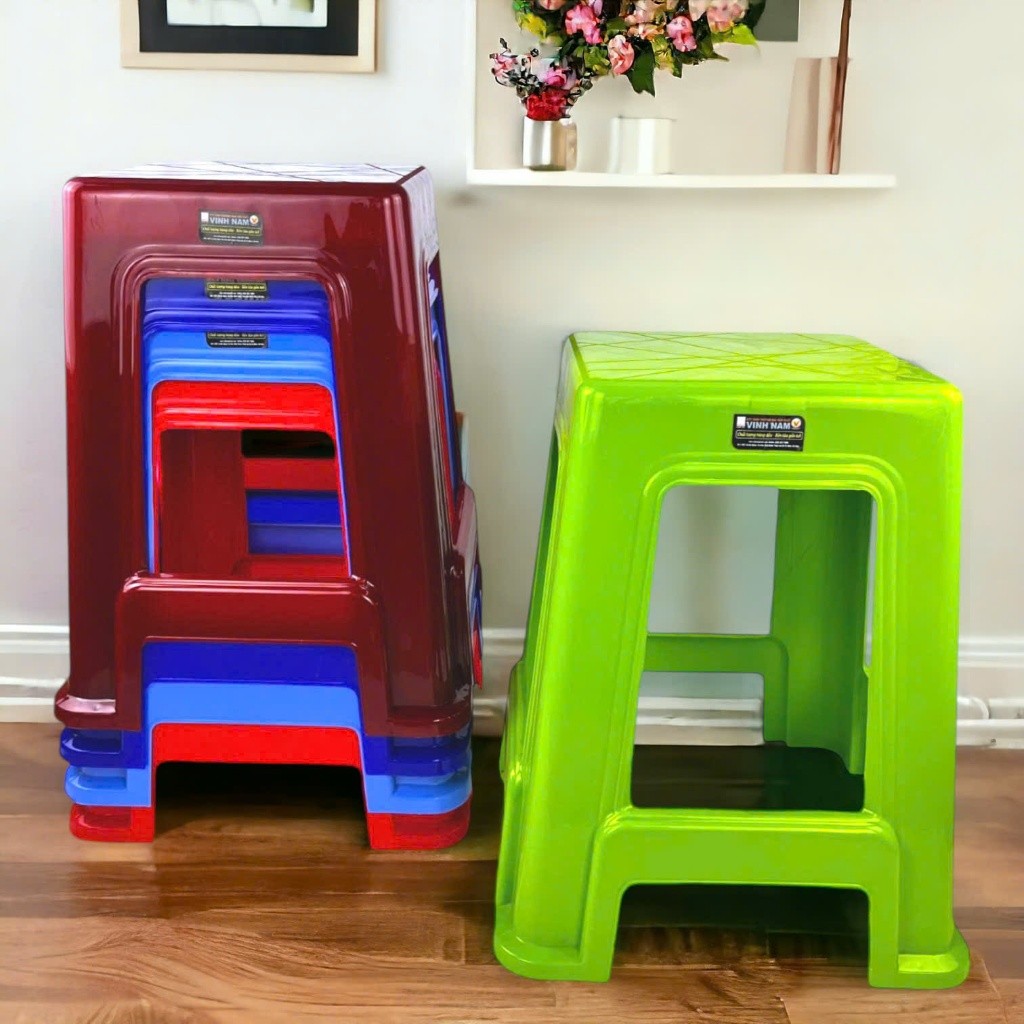Ghế Nhựa Cao Nhiều Loại Vinh Nam Plastic Ghế Cao Nhựa PP Cứng Cáp Chắc Chắn Nhiều Màu Sắc