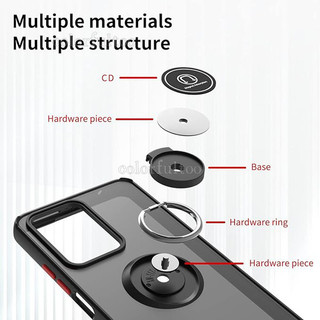 Ốp điện thoại trong suốt Armor Matte cho Honor X9d X9C X9b X9a X 9A X 9B HonorX9C 5G Vỏ chống sốc PC cứng Bảo vệ Camera có giá đỡ vòng từ tính