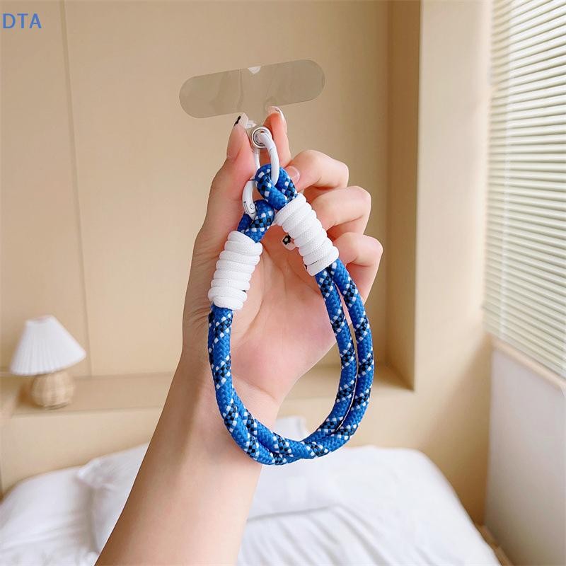 [Dta] Dây Đeo Cổ Tay Cho Điện Thoại Quyến Rũ Phụ Kiện Tế Bào Sang Trọng Có Miếng Dán Móc Khóa Vòng Tay Tinh Tế Điện Thoại Trang Sức Dây Móc Khóa PO