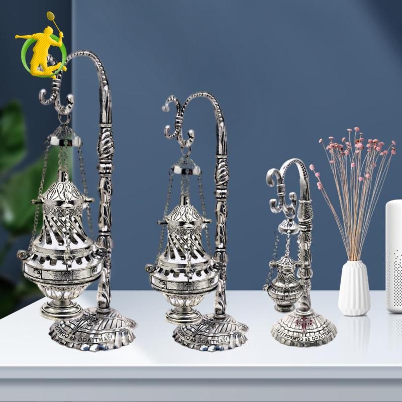 Lư hương treo hợp kim đốt Christian Chính thống Hy Lạp Byzantine Thurible để trang trí nội thất, phòng ngủ, Spa &