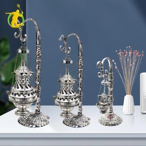 Lư hương treo hợp kim đốt Christian Chính thống Hy Lạp Byzantine Thurible để trang trí nội thất, phòng ngủ, Spa &