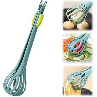 Máy đánh trứng đa chức năng Máy đánh trứng và kẹp thức ăn bằng silicon 2 trong 1 2026 dành cho trứng luộc mì bánh mì tiện ích nhà bếp sáng tạo để nhai và khuấy thức ăn xanh lá cây đa năng