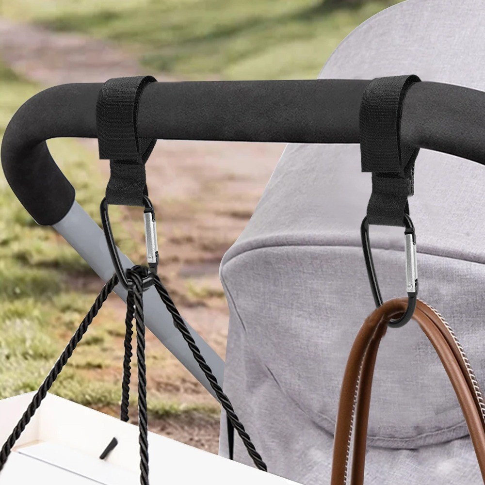 [Trang chủ] Kẹp Carabiner cường độ công nghiệp 5 Cái - Móc hợp kim nhôm công suất 5KG có lớp lót Nylon, đa dụng cho xe đẩy / Hành lý / Tổ chức chìa khóa
