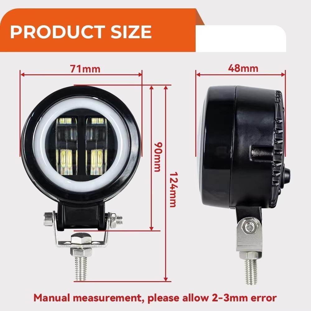 Đèn LED làm việc SAIA, Đèn pha chùm nhựa 12V 24V, Đèn pha LED 3 inch Thanh lái xe tại chỗ
