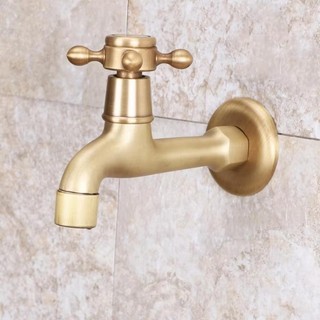 Vòi tay cầm đơn GAIL, Vòi nước treo tường dài, Cần cẩu phong cách châu Âu Vòi đồng thau cổ cho máy giặt